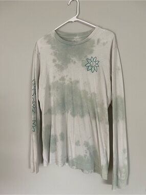 Desert Dreamer x Smiley Originals Green Tie-Dye Long Sleeve Shirt - Size Medium